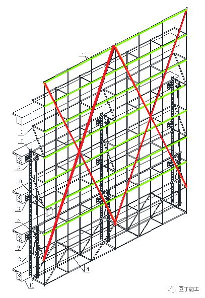 拆解一個附著式升降腳手架,供大家參考學(xué)習(xí)